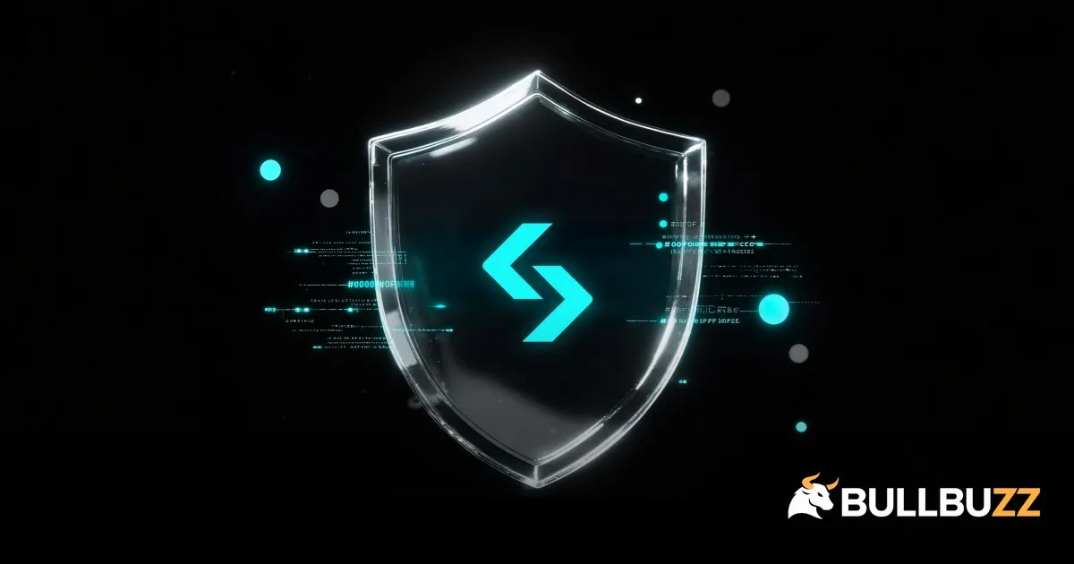 Bitget shield logo graphic on dark background