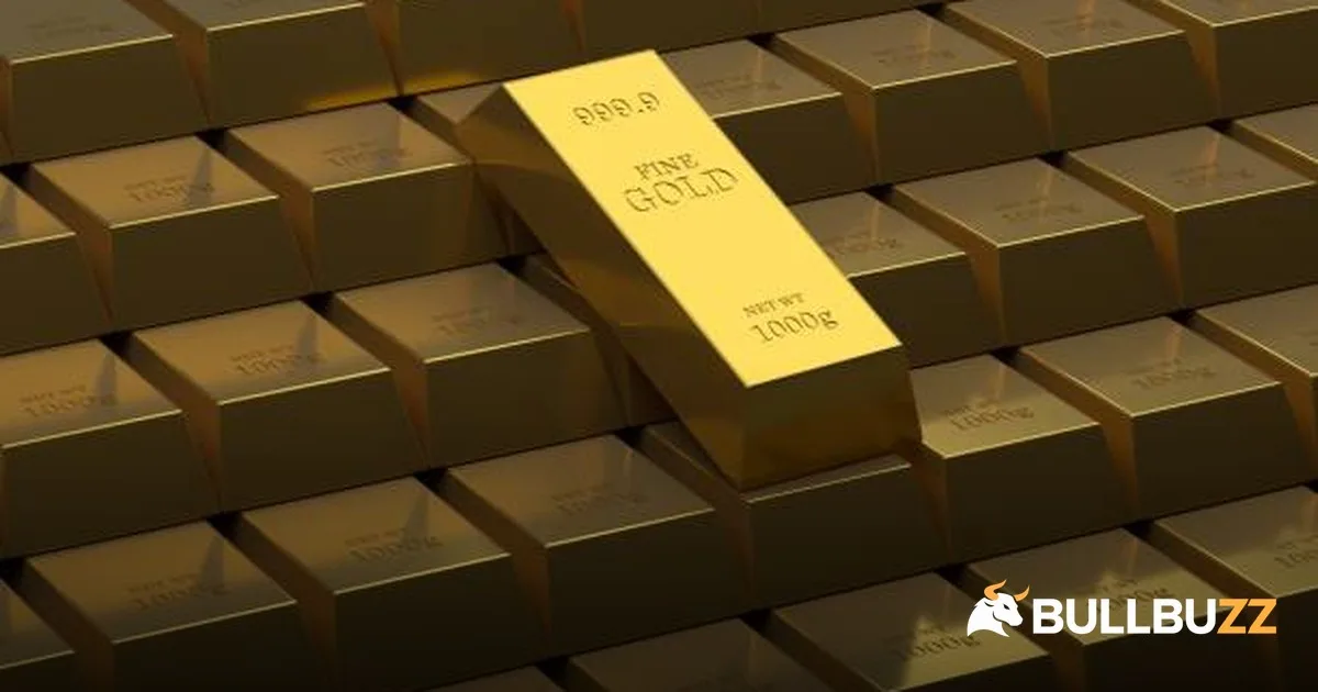 Stacked 999.9 fine gold bars