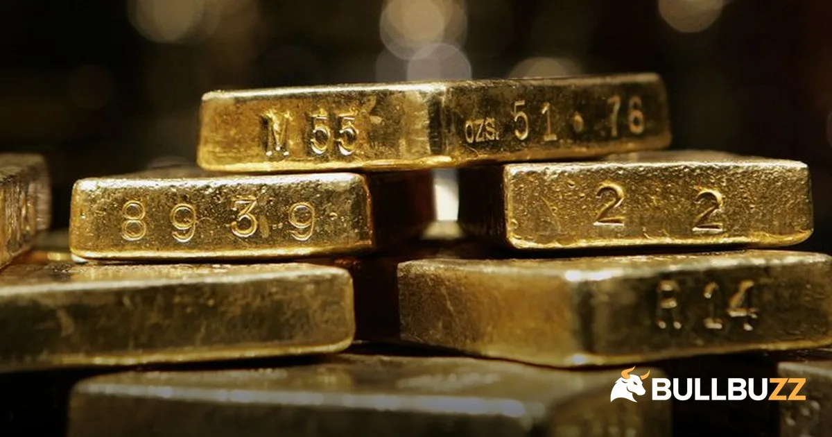 Stacked gold bars in Bank of England vault as XAU USD holds $4,285